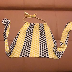 Vintage Silk Go-Go Dancer Crop Halter Top